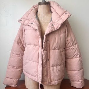 baby pink puffer jacket 🫧